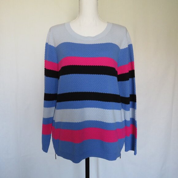 Jones New York Women’s Signature Petite Multicolor Stripes Sweater PXL - Picture 1 of 9